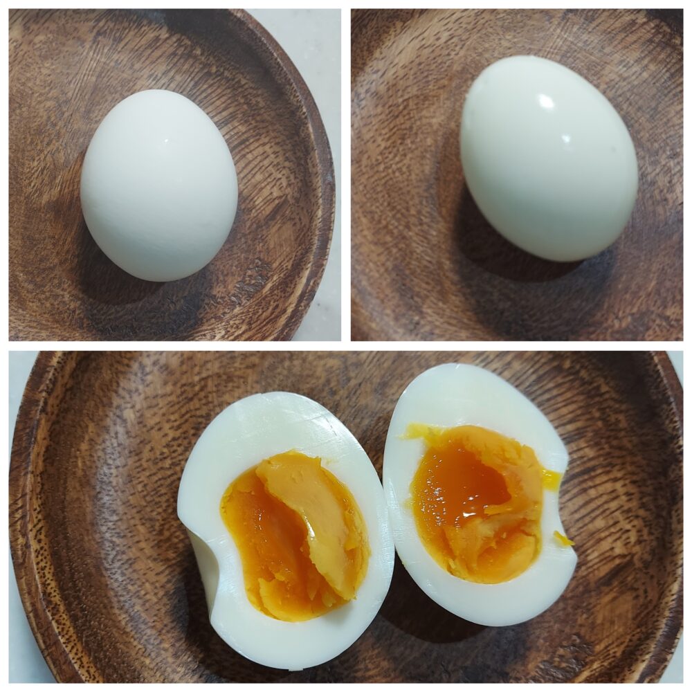 ハーブ育ちの白たまごのゆでたまご