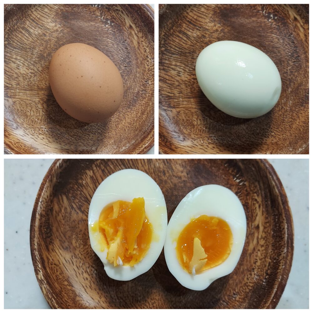でか玉でつくったゆで卵