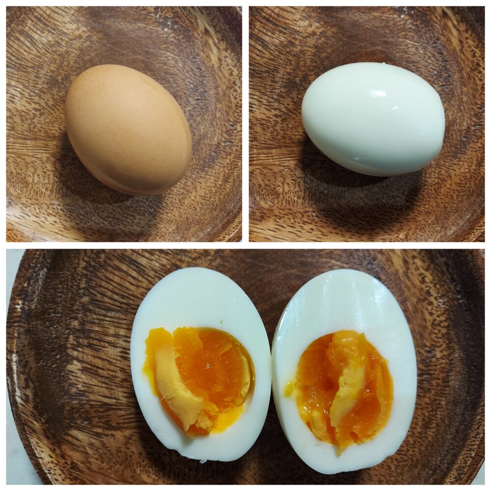 えびの高原生まれの卵
昔なつかしい味で作ったゆで卵