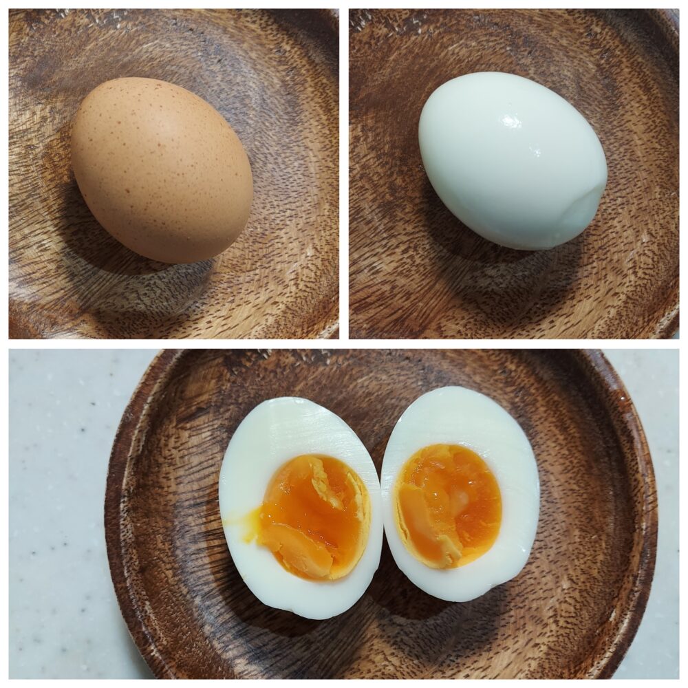 平飼い有精卵で作ったゆで卵