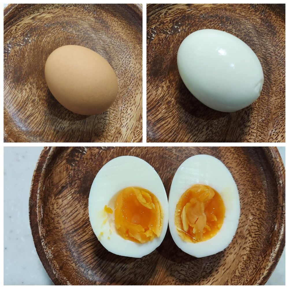 茜色の輝きで作ったゆで卵