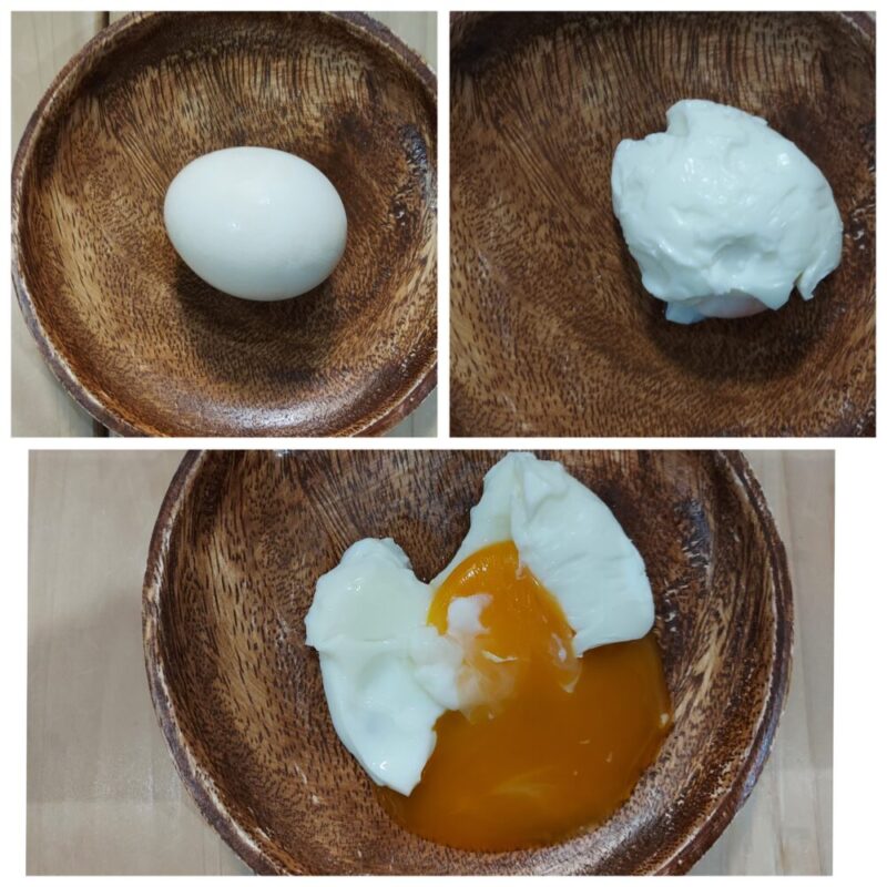 茹で時間3分のゆで卵