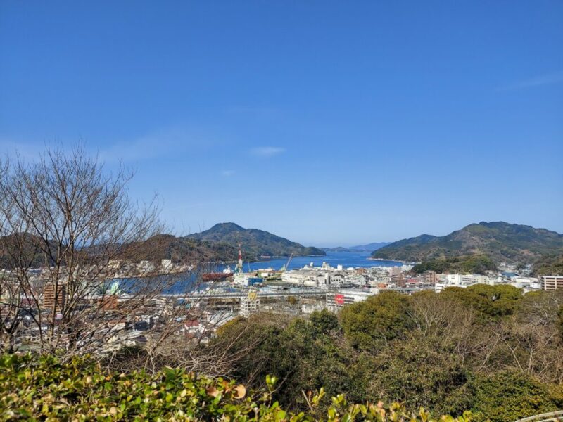 宇和島城から宇和島市を眺めた景色